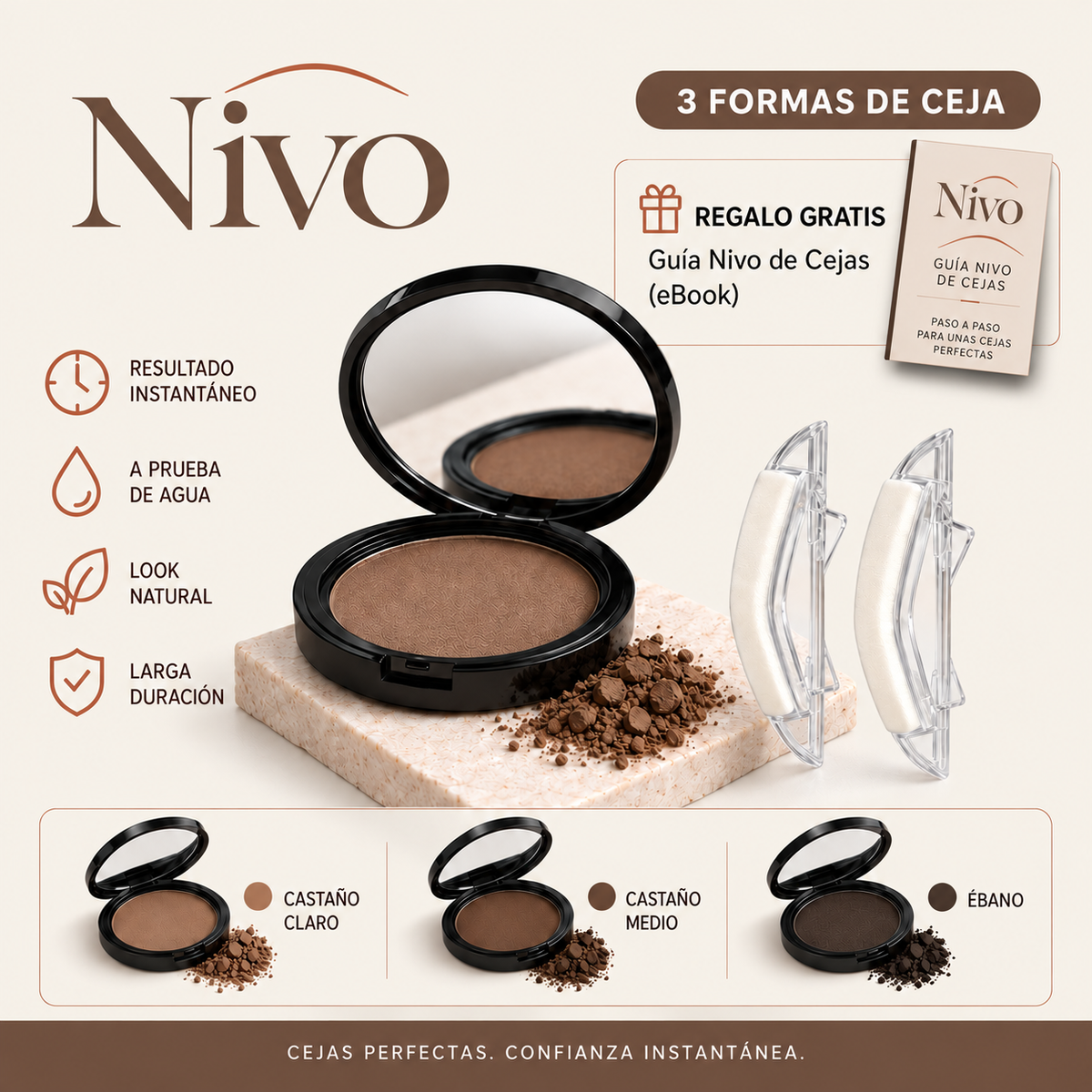 Nivo Duo — Kit Sello de Cejas Simétricas