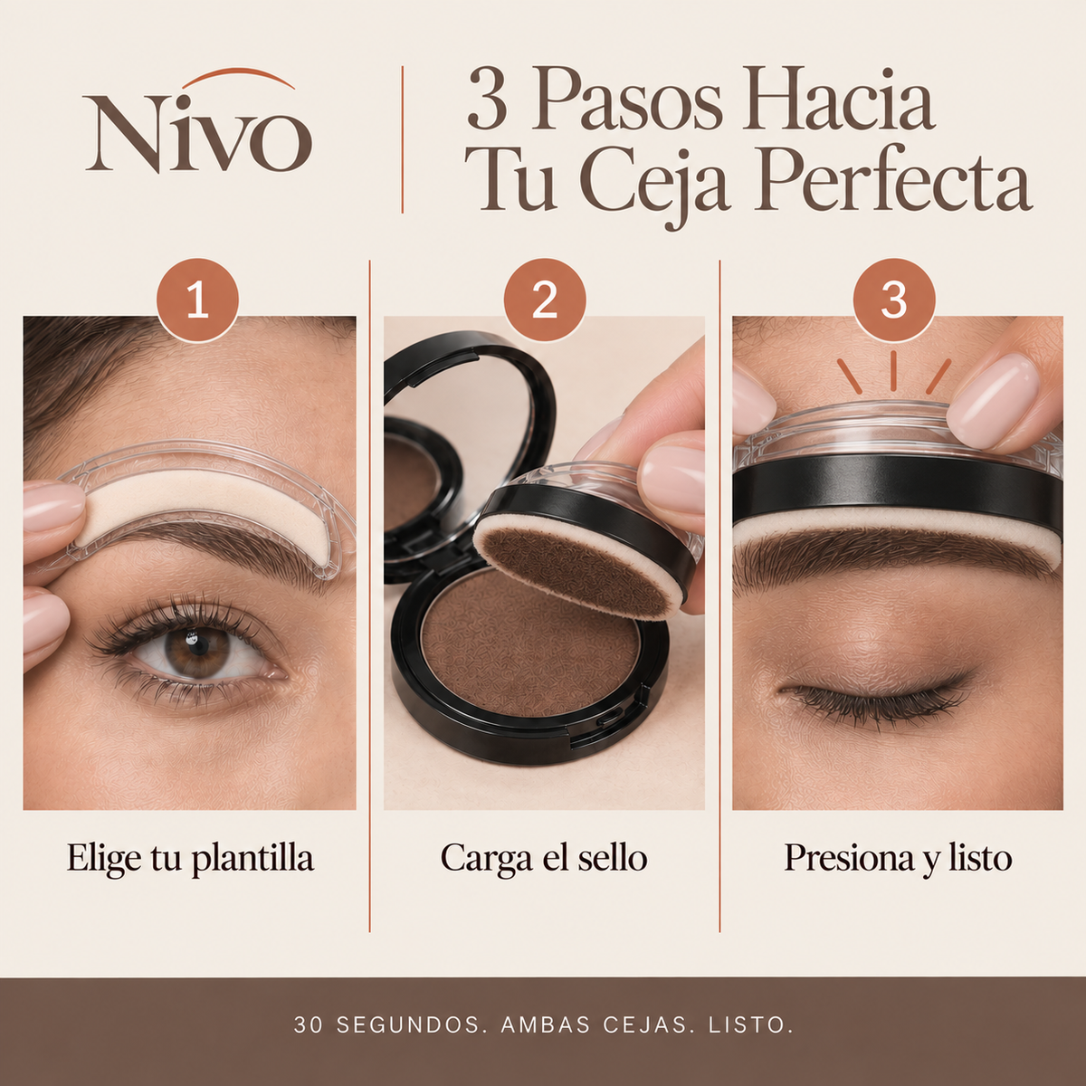 Nivo Duo — Kit Sello de Cejas Simétricas